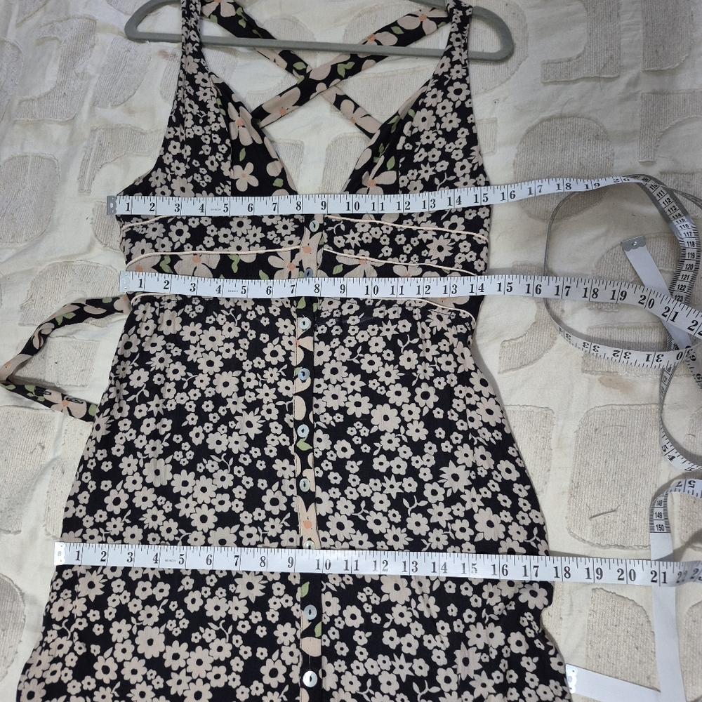 Free People Dewberry Black Floral Maxi Dress Size S - Picture 15 of 16